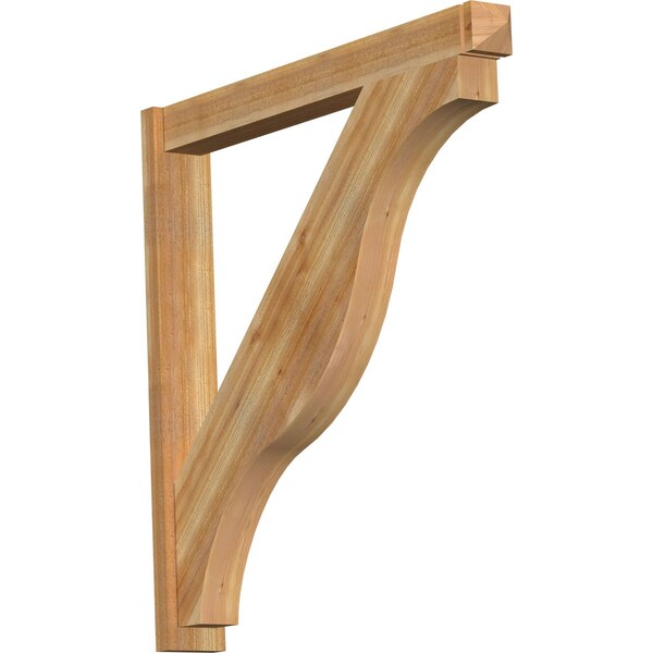Ekena Millwork Funston Arts & Crafts Rough Sawn Outlooker, Western Red Cedar, 6"W x 48"D x 48"H OUT06X48X48FST03RWR - main